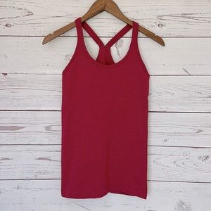 LULULEMON Red Ribbed Y-Back Tank Top